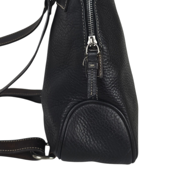 Vintage Dooney & Bourke Black Pebbled Leather Backpack - Picture 4 of 16